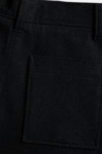 Cargo trousers with elasticated hems - Black