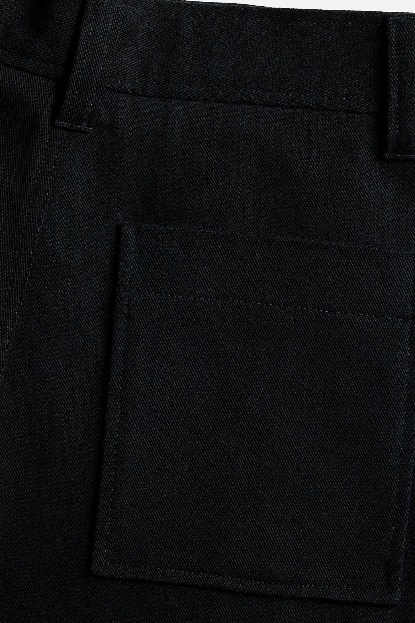 Cargo trousers with elasticated hems - Black