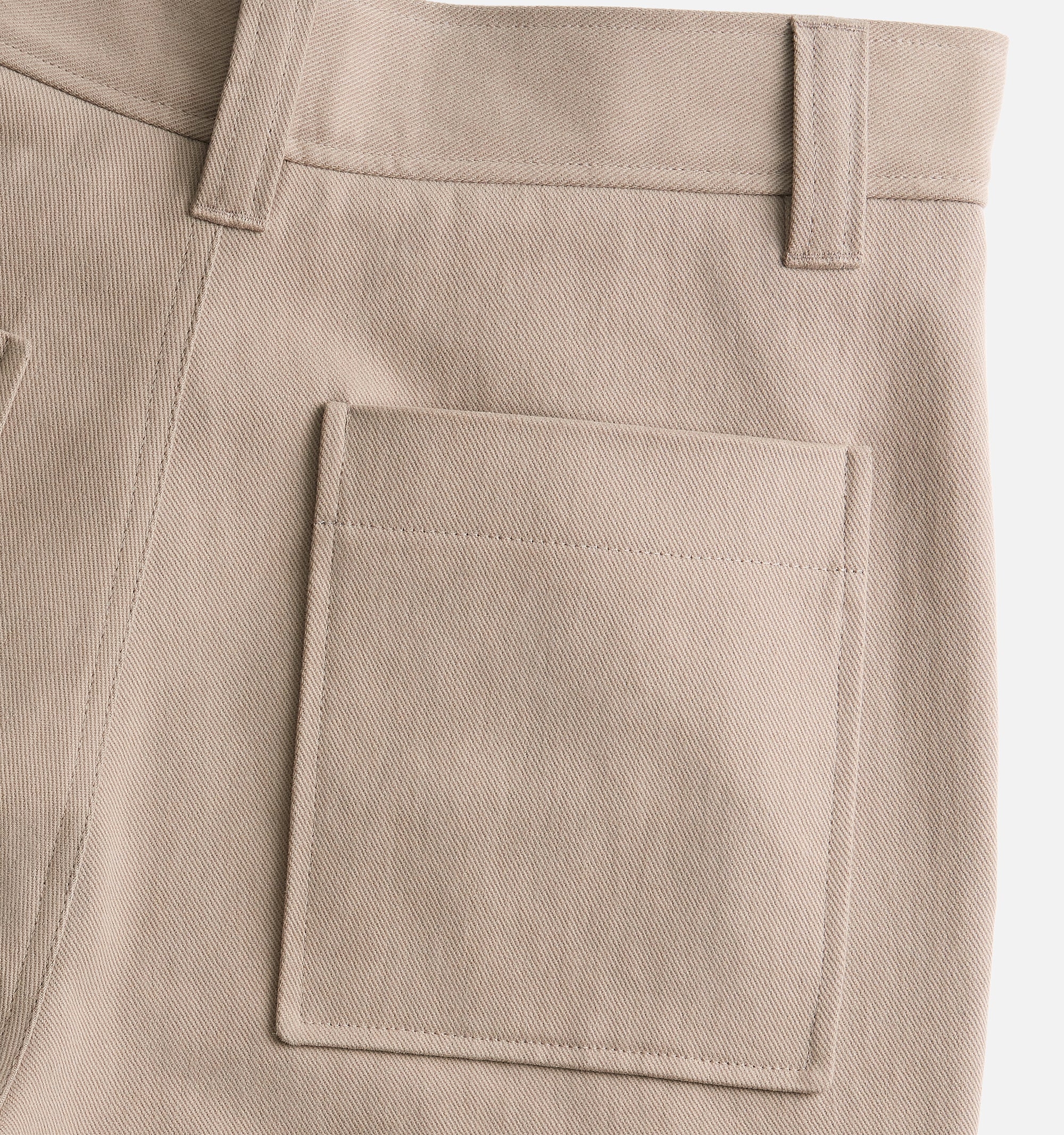 Pantalon cargo à ourlets élastiqués - Beige