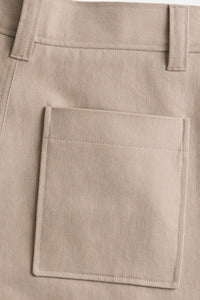 Pantalon cargo à ourlets élastiqués - Beige