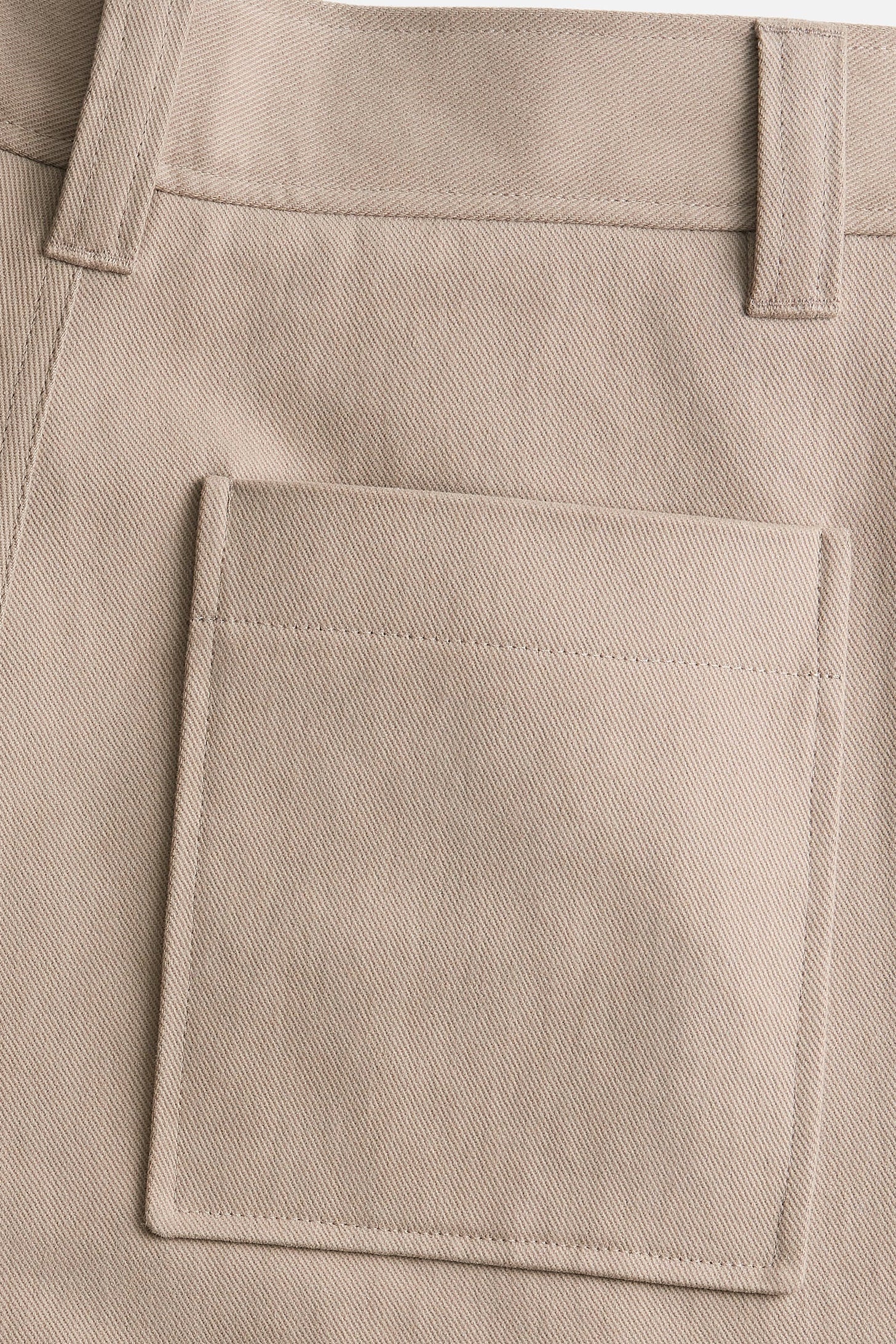 Pantalon cargo à ourlets élastiqués - Beige