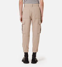 Pantalon cargo à ourlets élastiqués - Beige