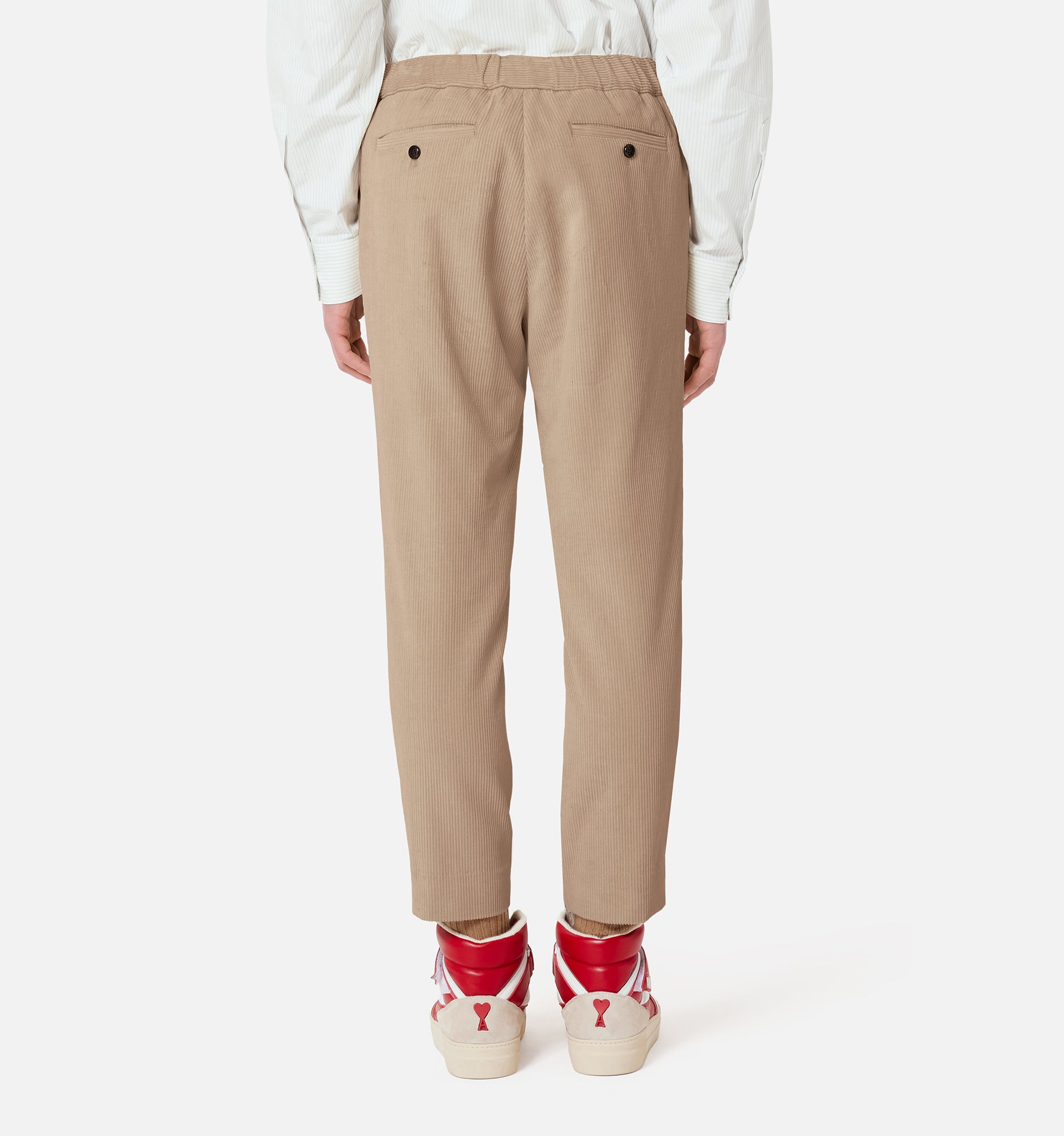 Pantalon à taille elastiquée - Beige