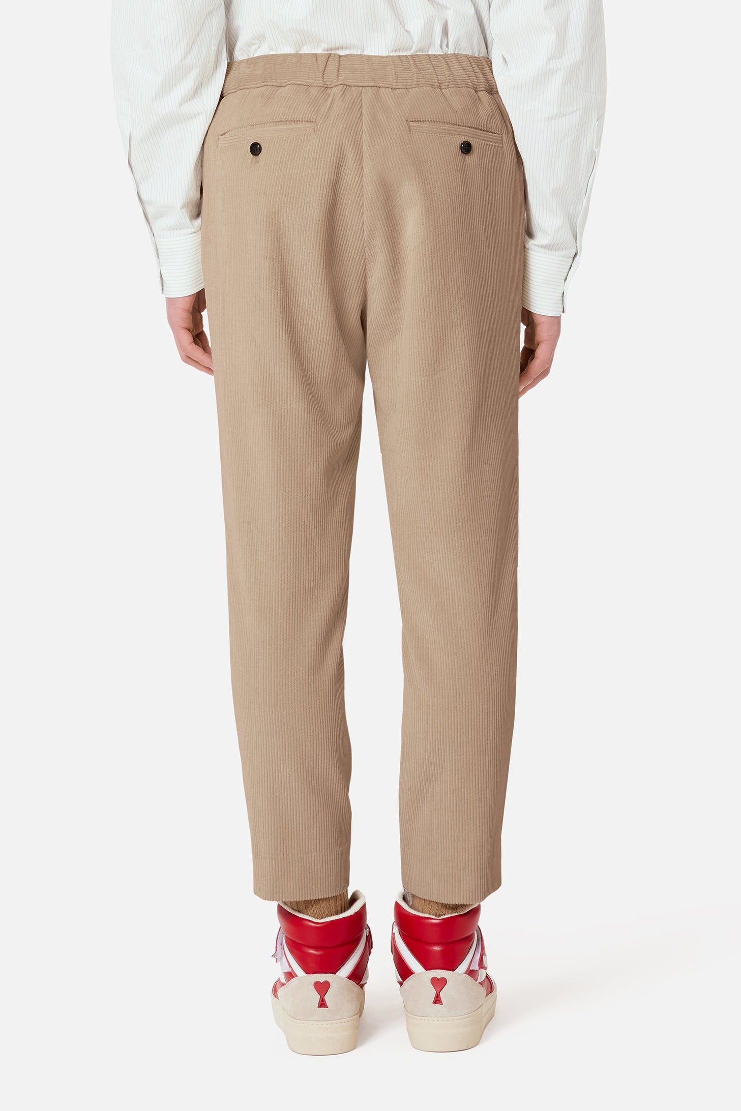 Pantalon à taille elastiquée - Beige