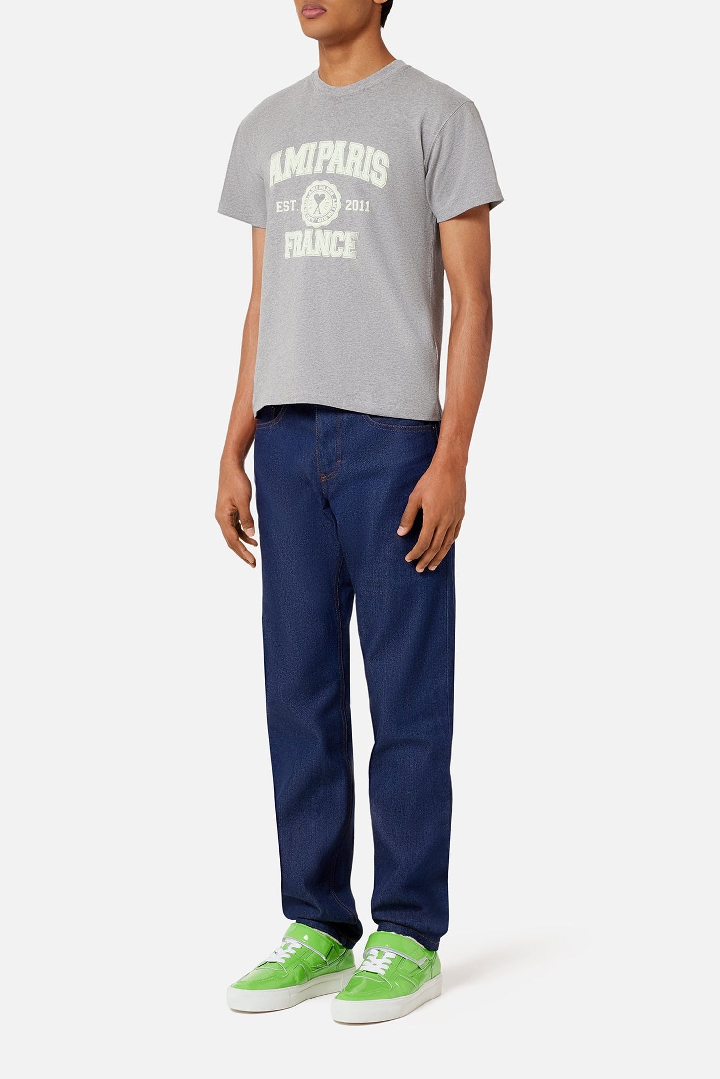 T-shirt Ami Paris imprimé - Heather Grey