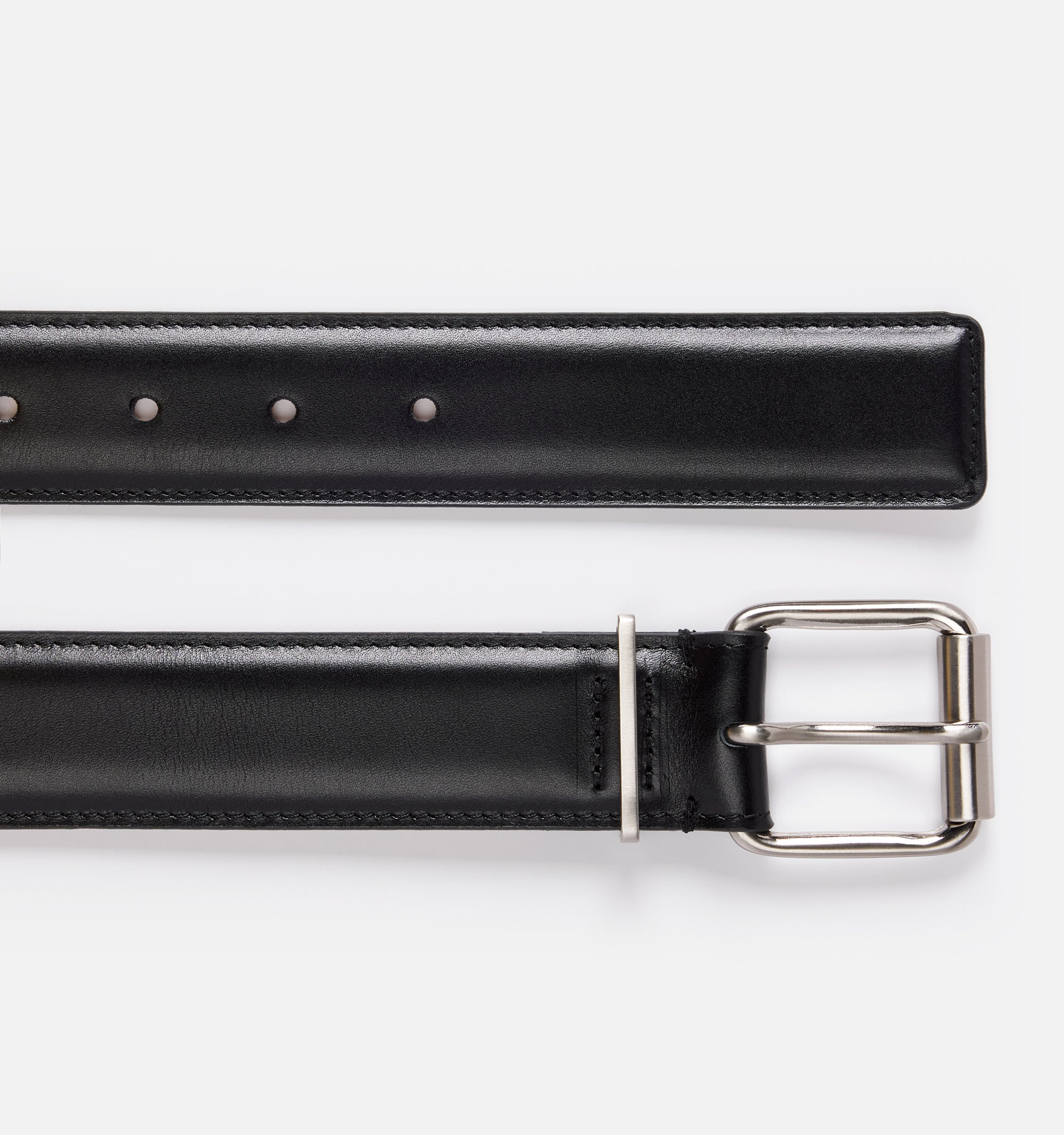 Ceinture fine en cuir - Black