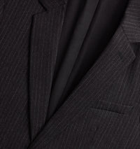 Blazer rayé à boutons en laine - Grey