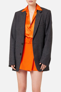 Blazer à boutons en laine - Grey
