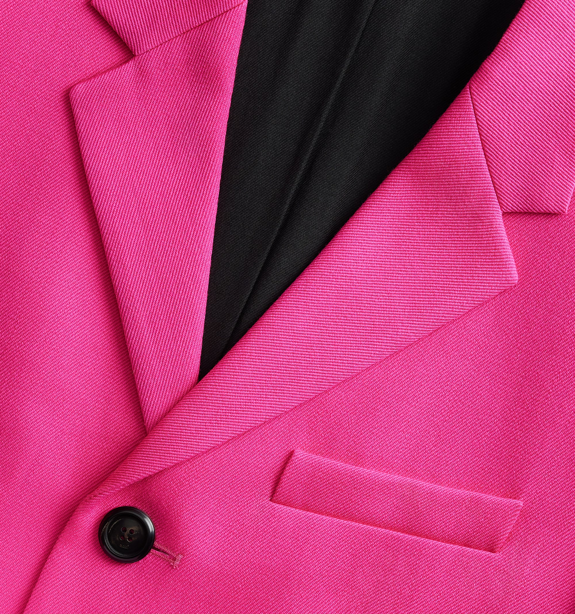 Blazer ajusté à boutons en laine - Fuchsia