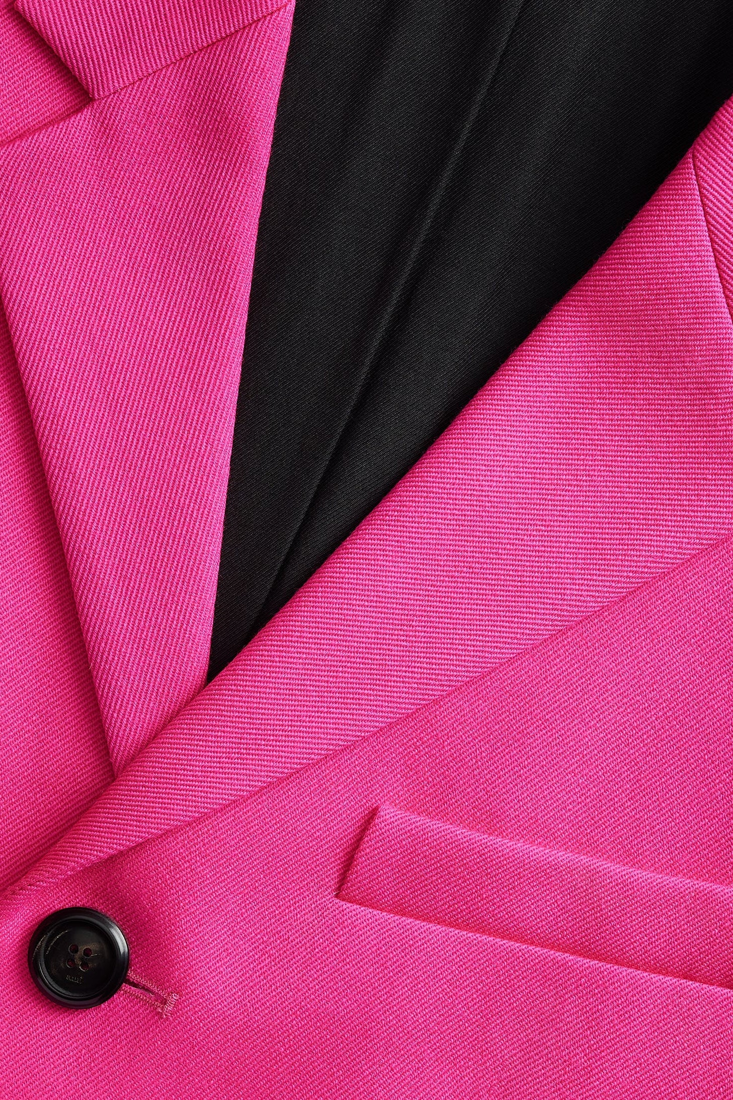 Blazer ajusté à boutons en laine - Fuchsia