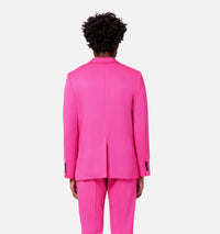 Blazer ajusté à boutons en laine - Fuchsia