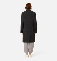 Manteau à boutons en laine - Grey