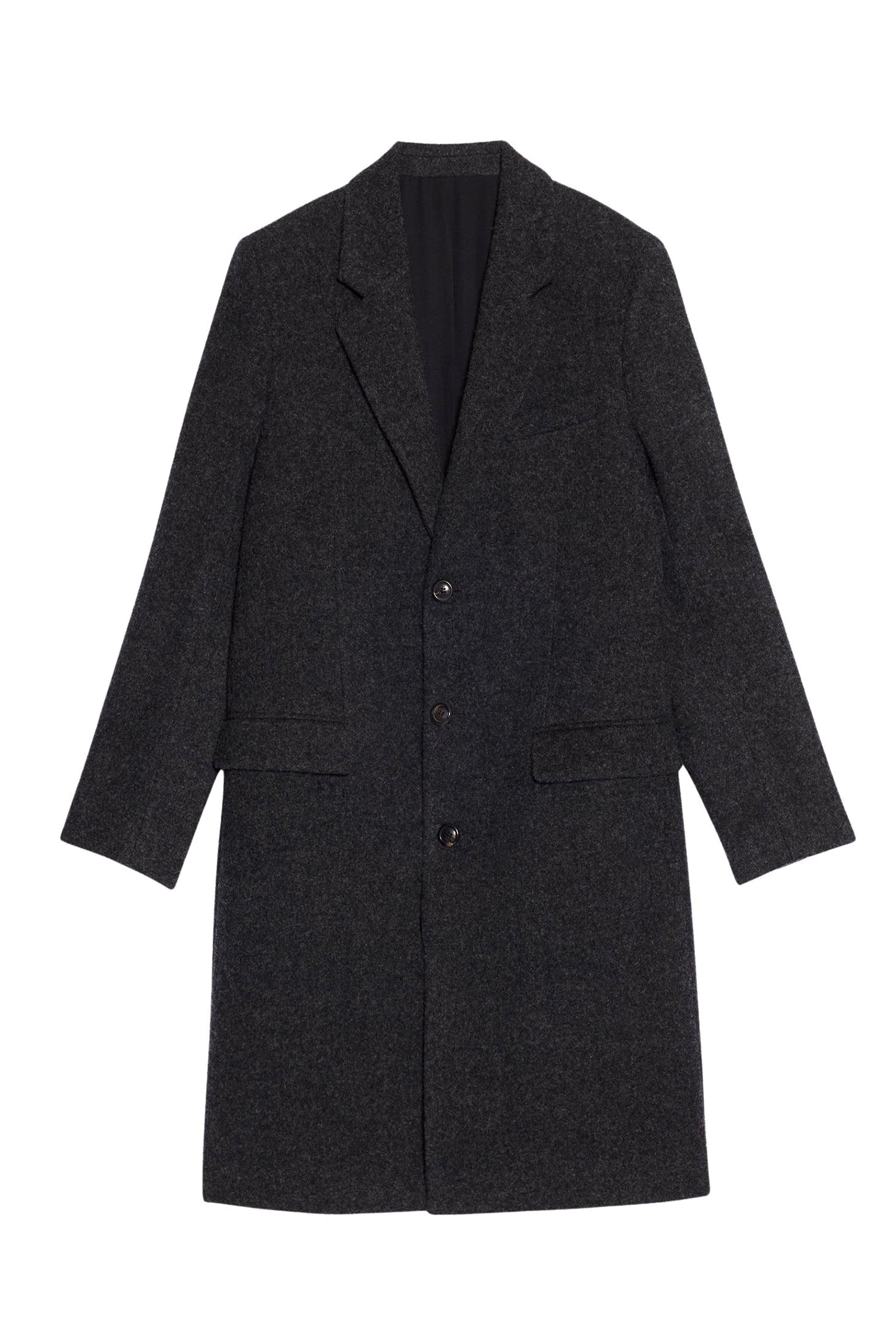 Manteau à boutons en laine - Grey