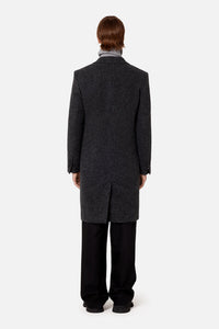 Manteau à boutons en laine - Grey