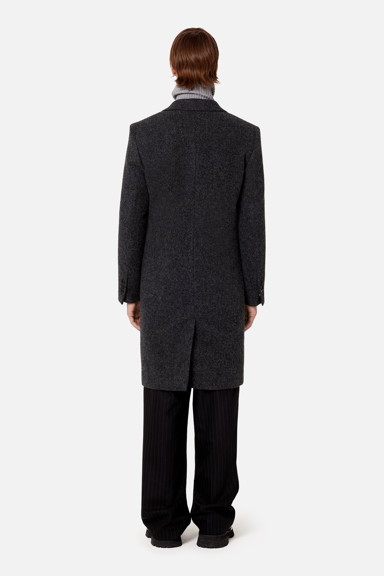 Manteau à boutons en laine - Grey