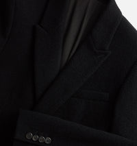 Manteau croisé en laine - Black