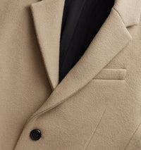 Manteau court structuré en laine - Beige