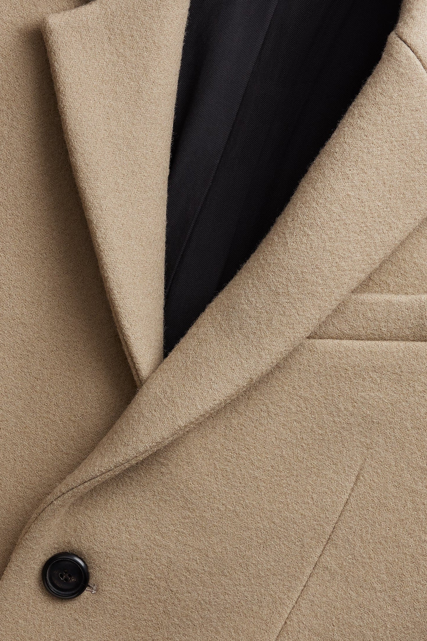 Manteau court structuré en laine - Beige