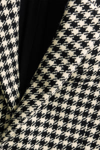 Manteau court structuré en laine - Black & Off White