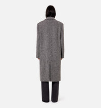 Manteau structuré à boutons en laine - Grey & Black