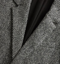 Manteau structuré à boutons en laine - Grey & Black