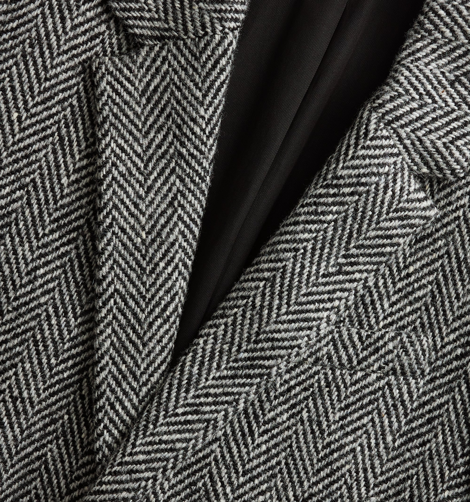 Manteau structuré à boutons en laine - Grey & Black