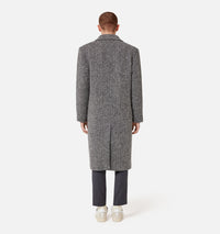 Manteau structuré à boutons en laine - Grey & Black