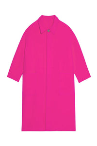 Manteau oversize en laine - Fuchsia
