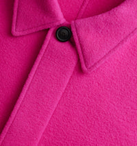 Manteau oversize en laine - Fuchsia