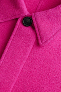 Manteau oversize en laine - Fuchsia