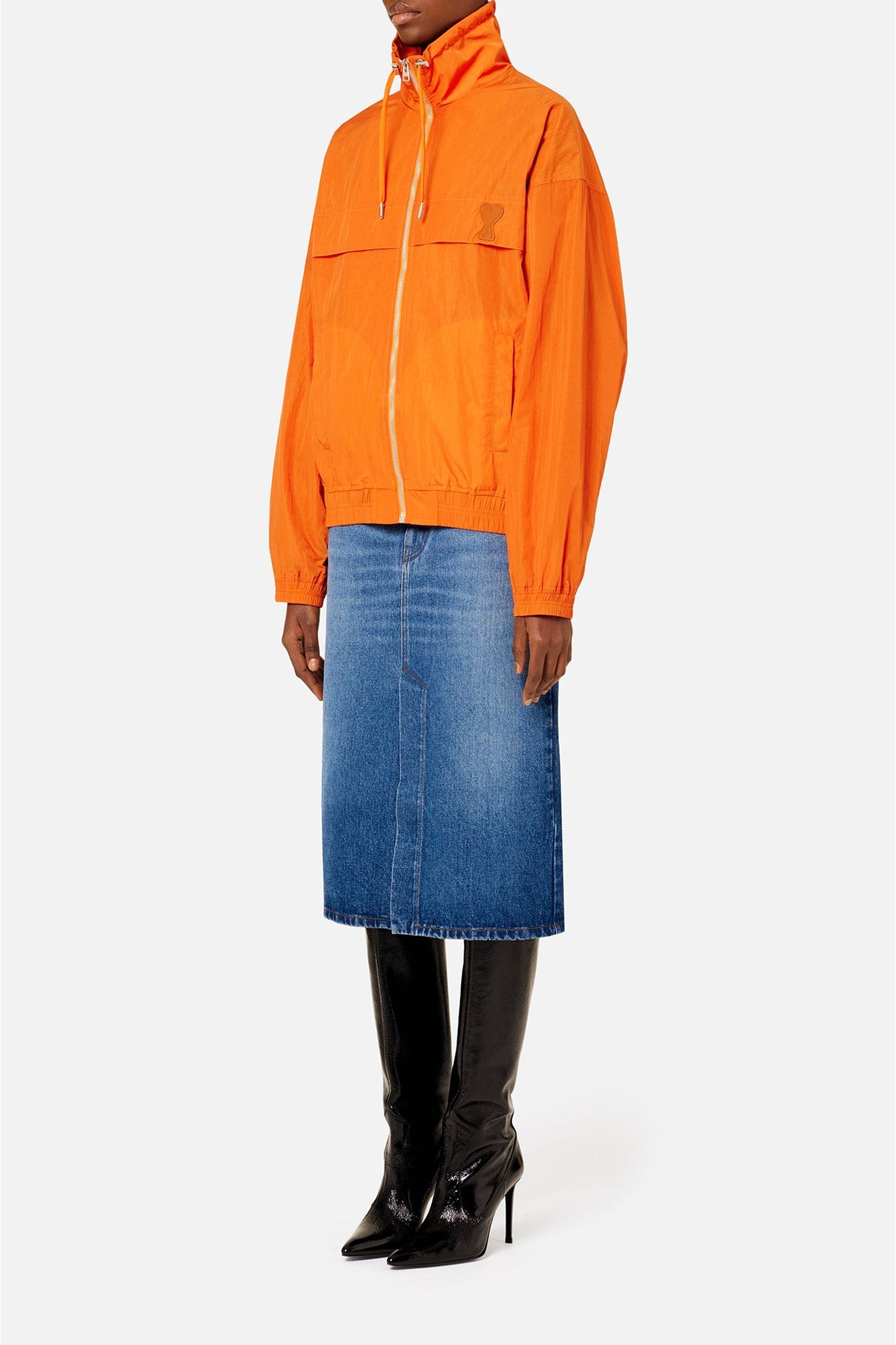 Veste coupe-vent Ami de Cœur zippée - Orange