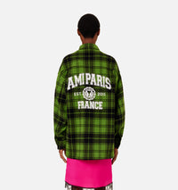 Surchemise Ami Paris à carreaux imprimée en laine - Green