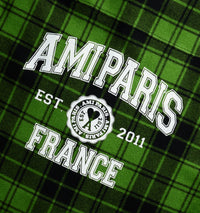Surchemise Ami Paris à carreaux imprimée en laine - Green