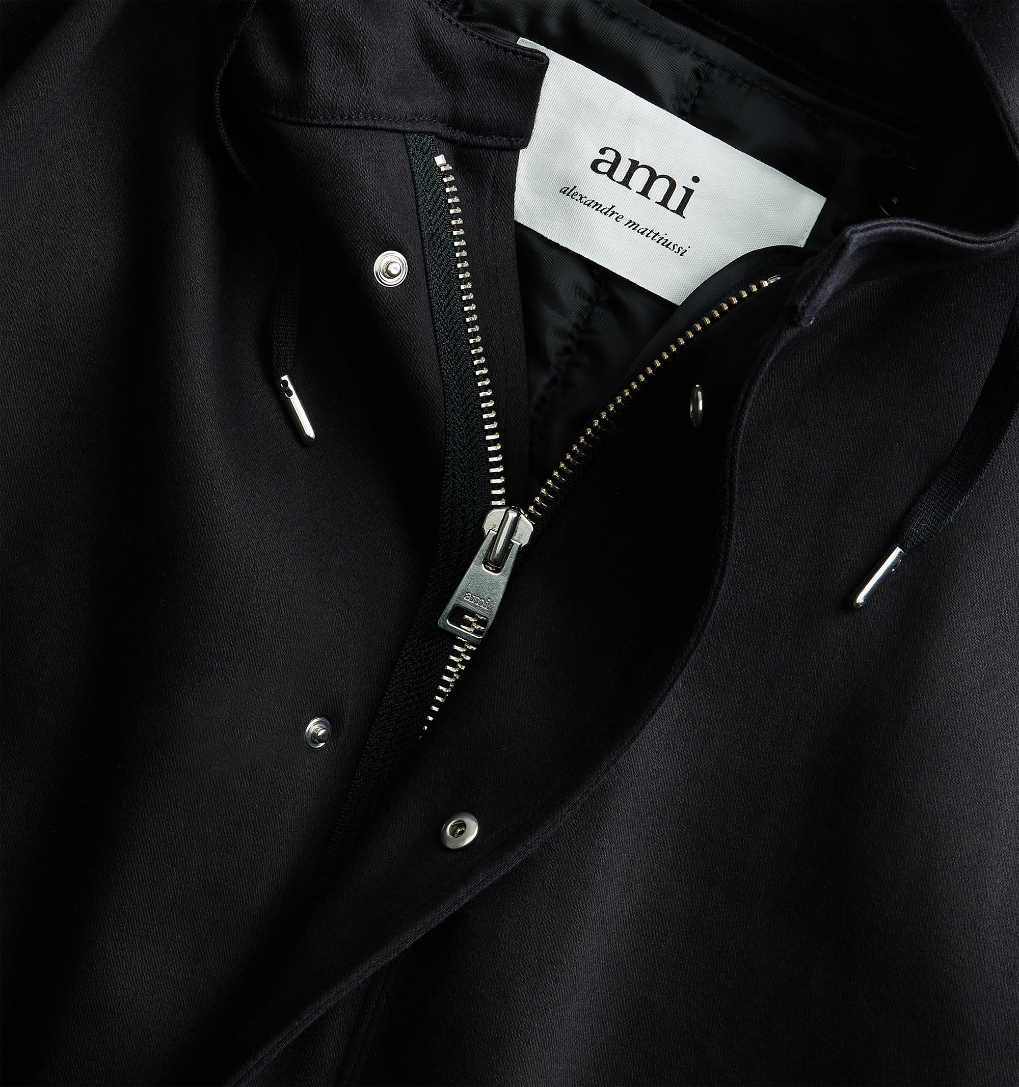 Parka à capuche avec cordon de serrage - Black