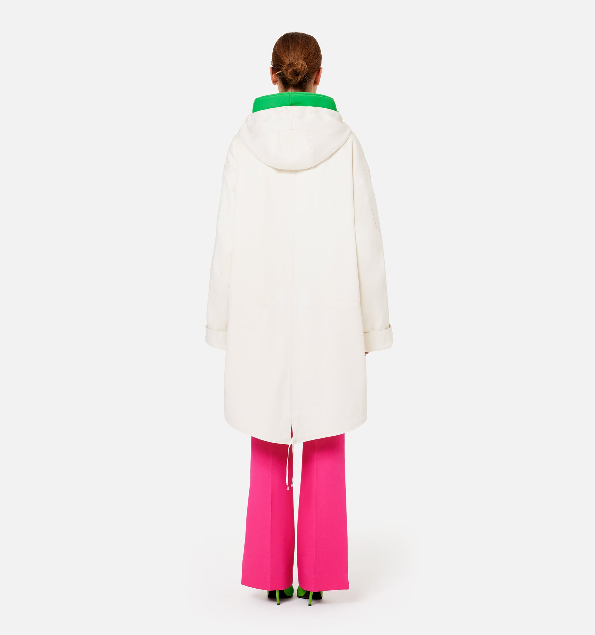 Parka à capuche avec cordon de serrage - Off White