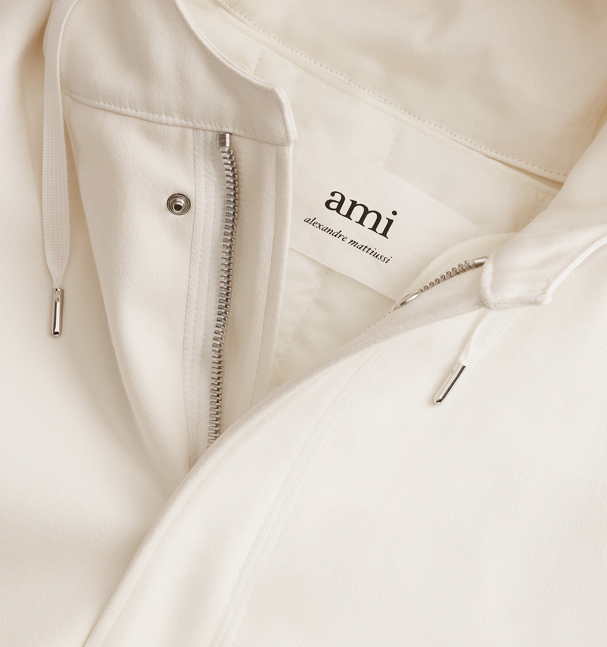 Parka à capuche avec cordon de serrage - Off White