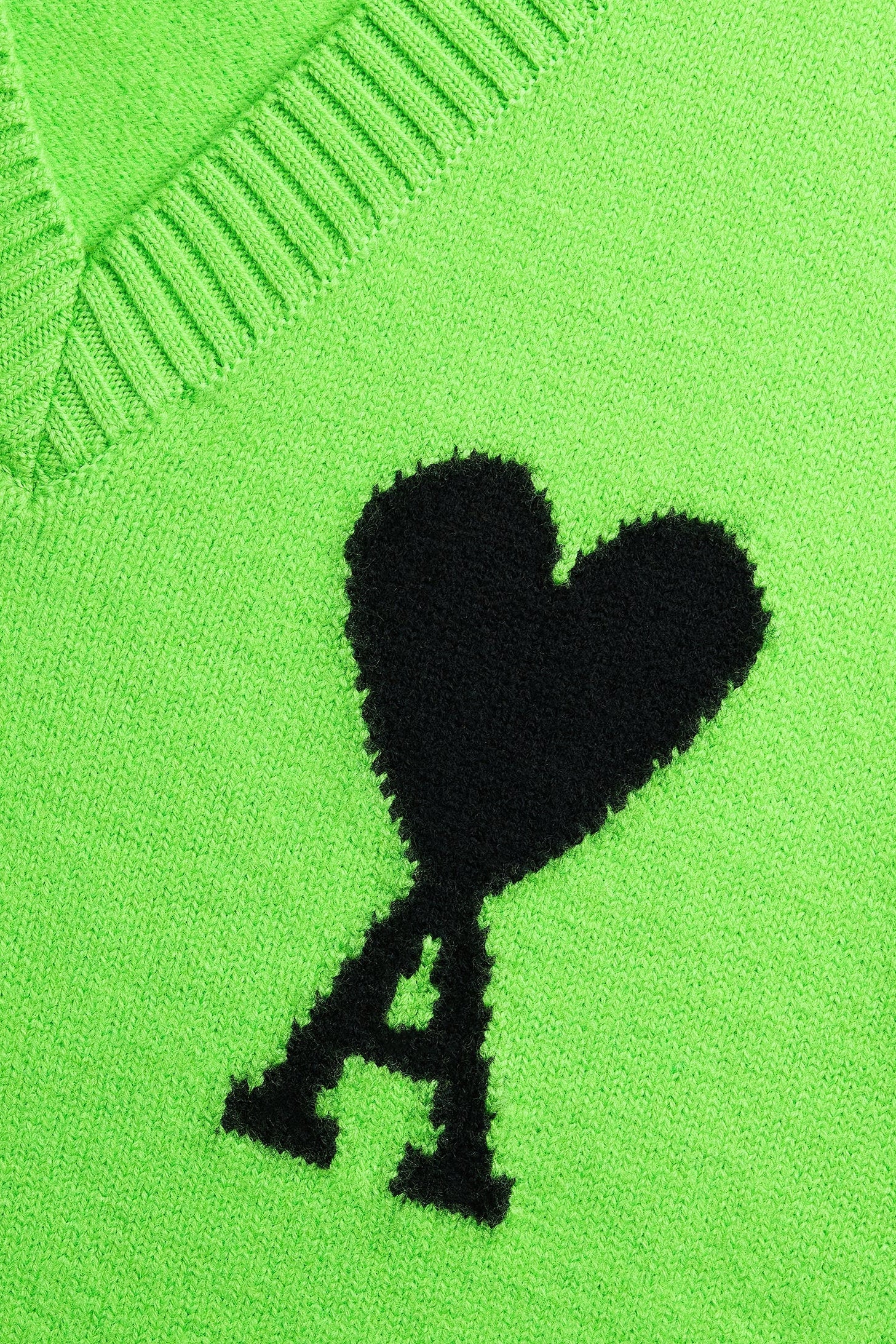 Iconic ADC sleeveless wool V-neck jumper - Neon Green & Black