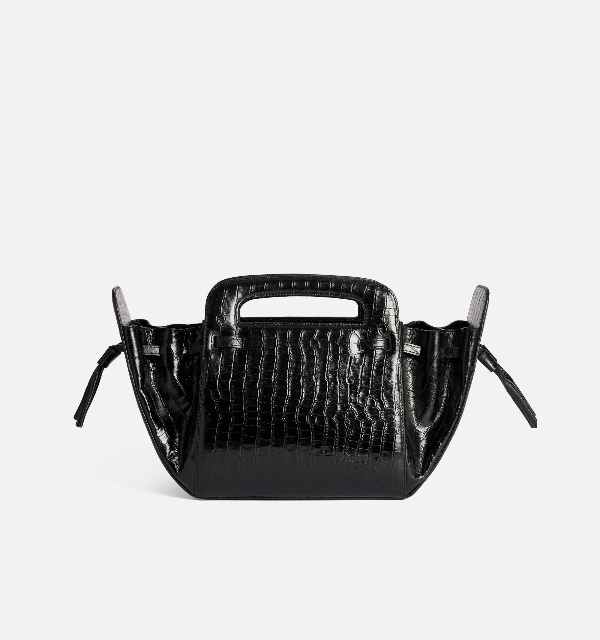 Petit sac à bandoulière Accordéon en cuir - Black