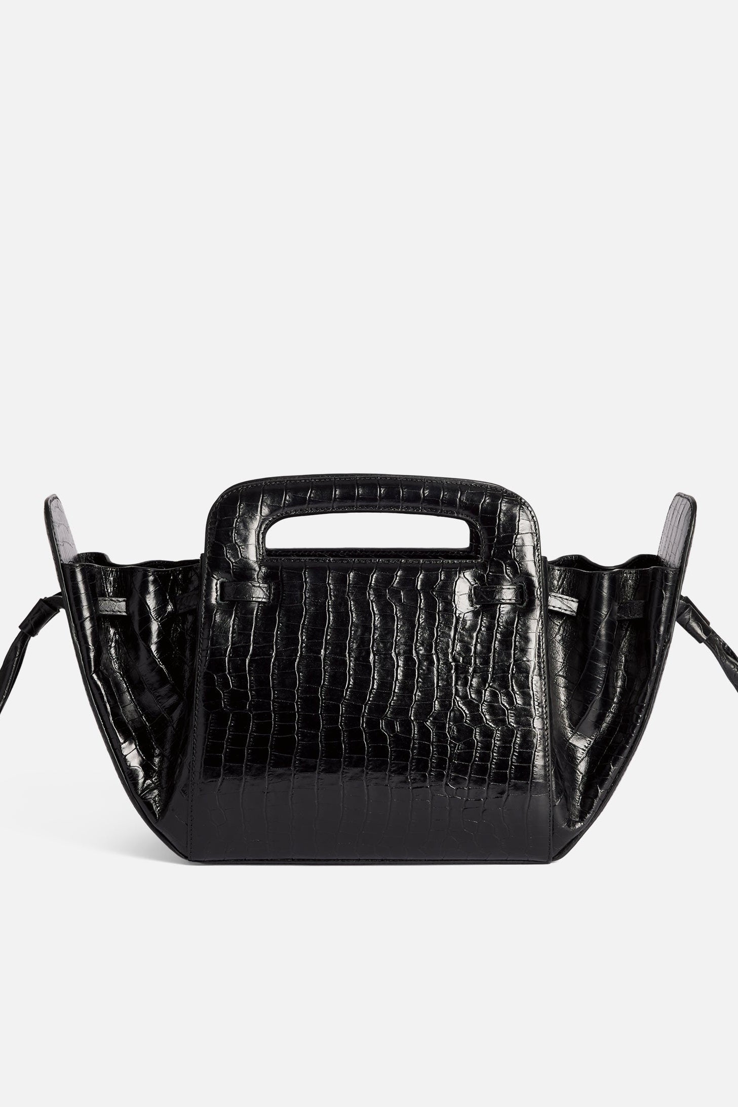 Petit sac à bandoulière Accordéon en cuir - Black