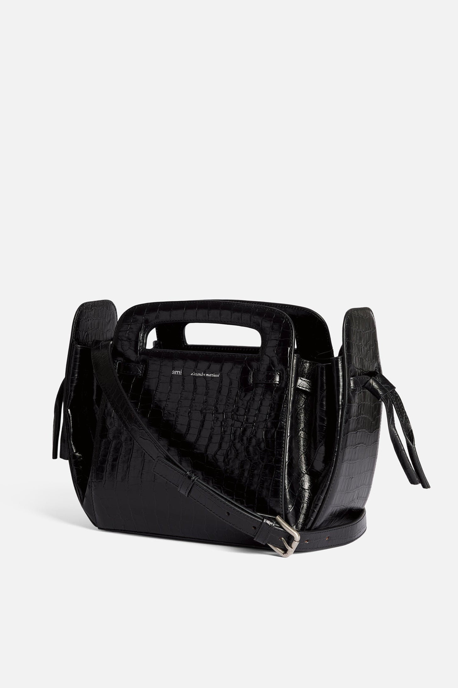 Petit sac à bandoulière Accordéon en cuir - Black