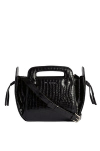 Petit sac à bandoulière Accordéon en cuir - Black