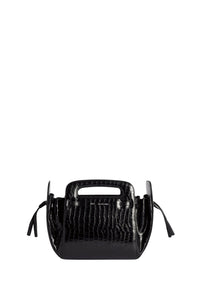 Petit sac à bandoulière Accordéon en cuir - Black