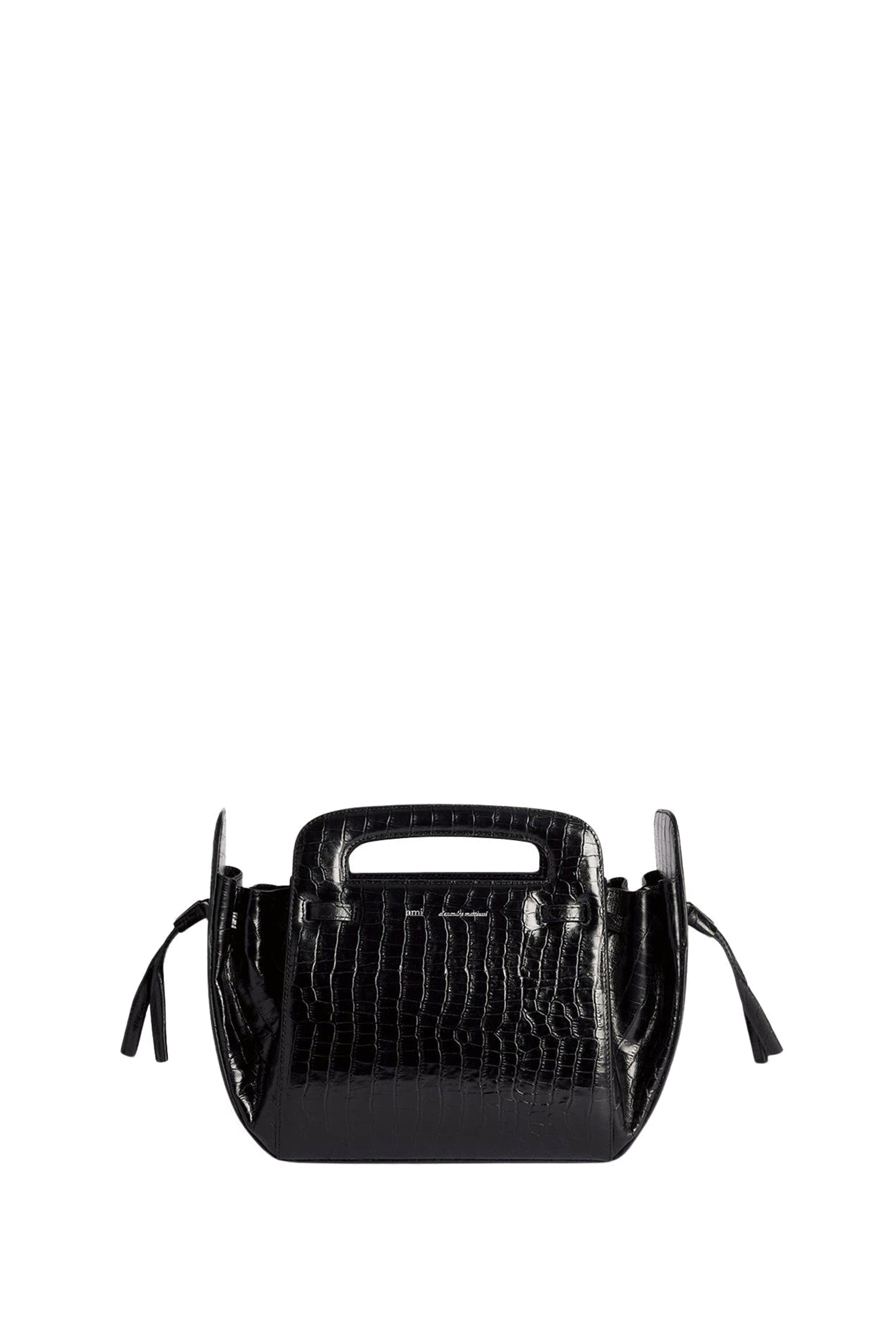 Petit sac à bandoulière Accordéon en cuir - Black