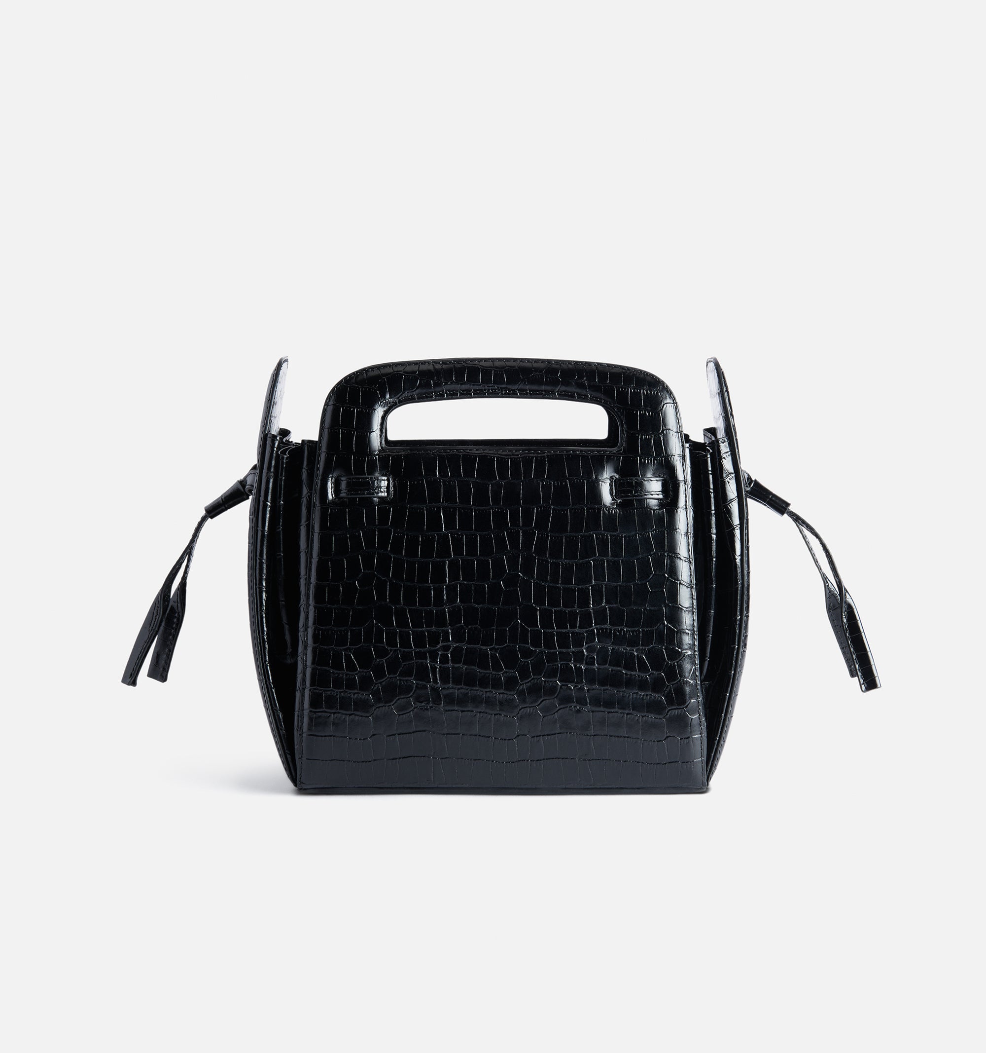 Petit sac à bandoulière Accordéon en cuir - Black