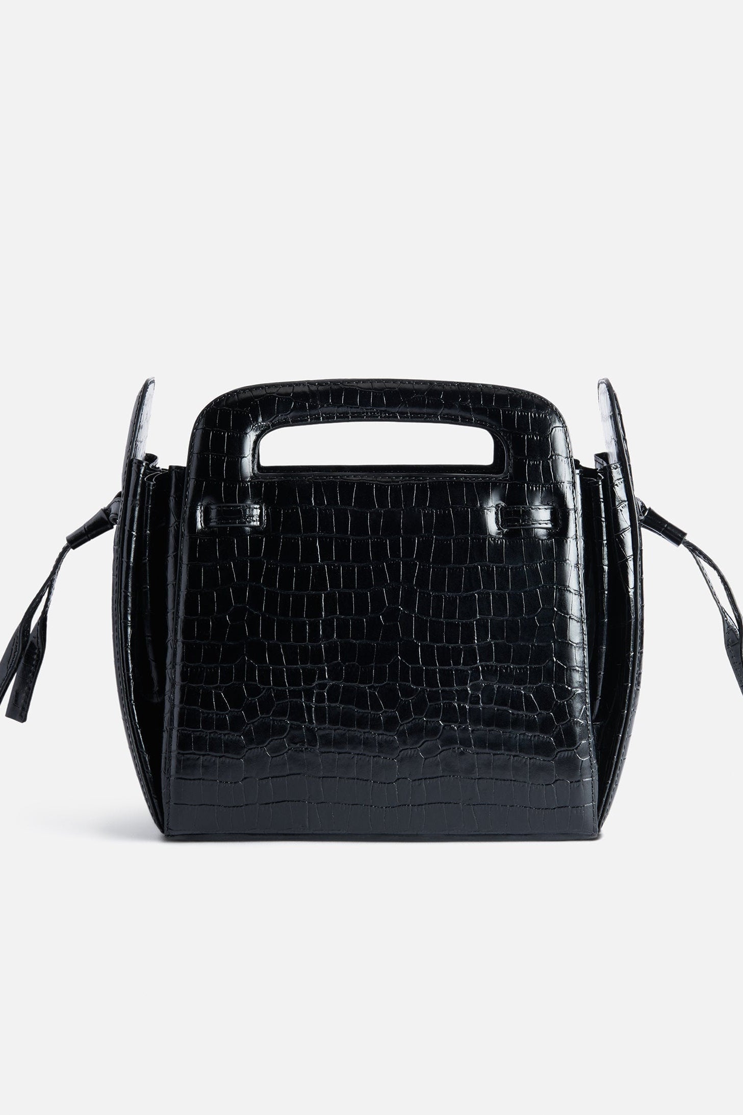 Petit sac à bandoulière Accordéon en cuir - Black