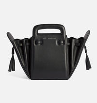 Sac à bandoulière Accordéon en cuir - Black