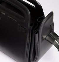 Sac à bandoulière Accordéon en cuir - Black