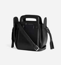 Sac à bandoulière Accordéon en cuir - Black