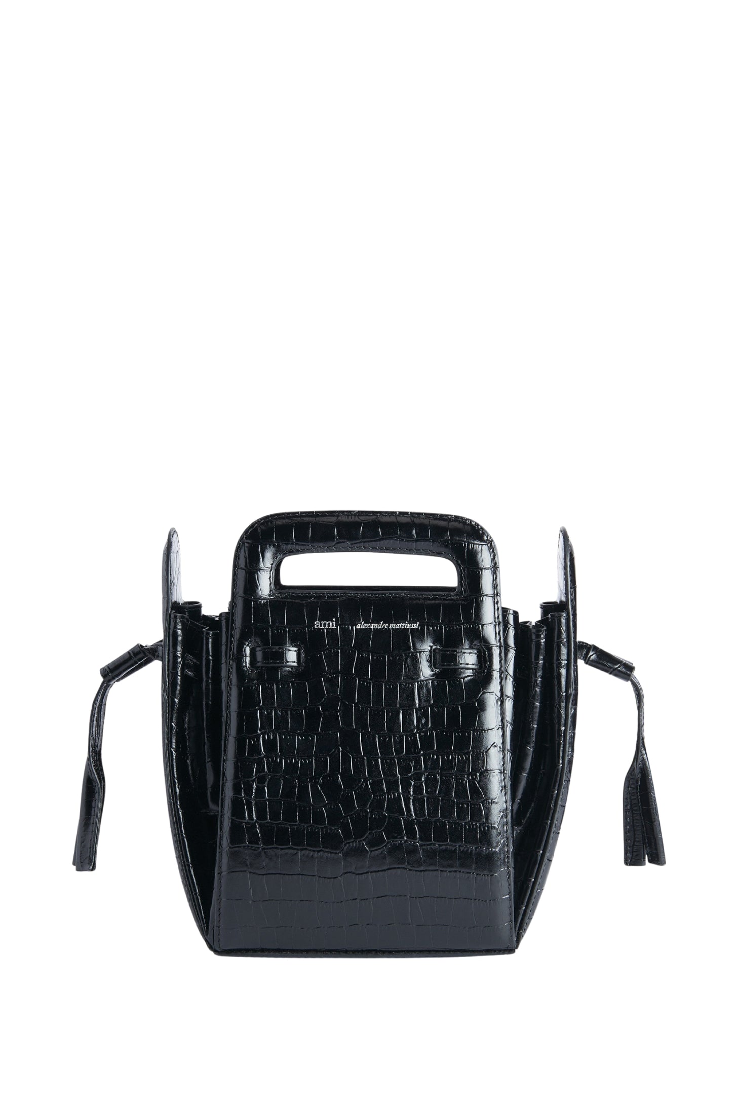Sac à bandoulière Accordéon en cuir - Black