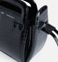 Sac à bandoulière Accordéon en cuir - Black